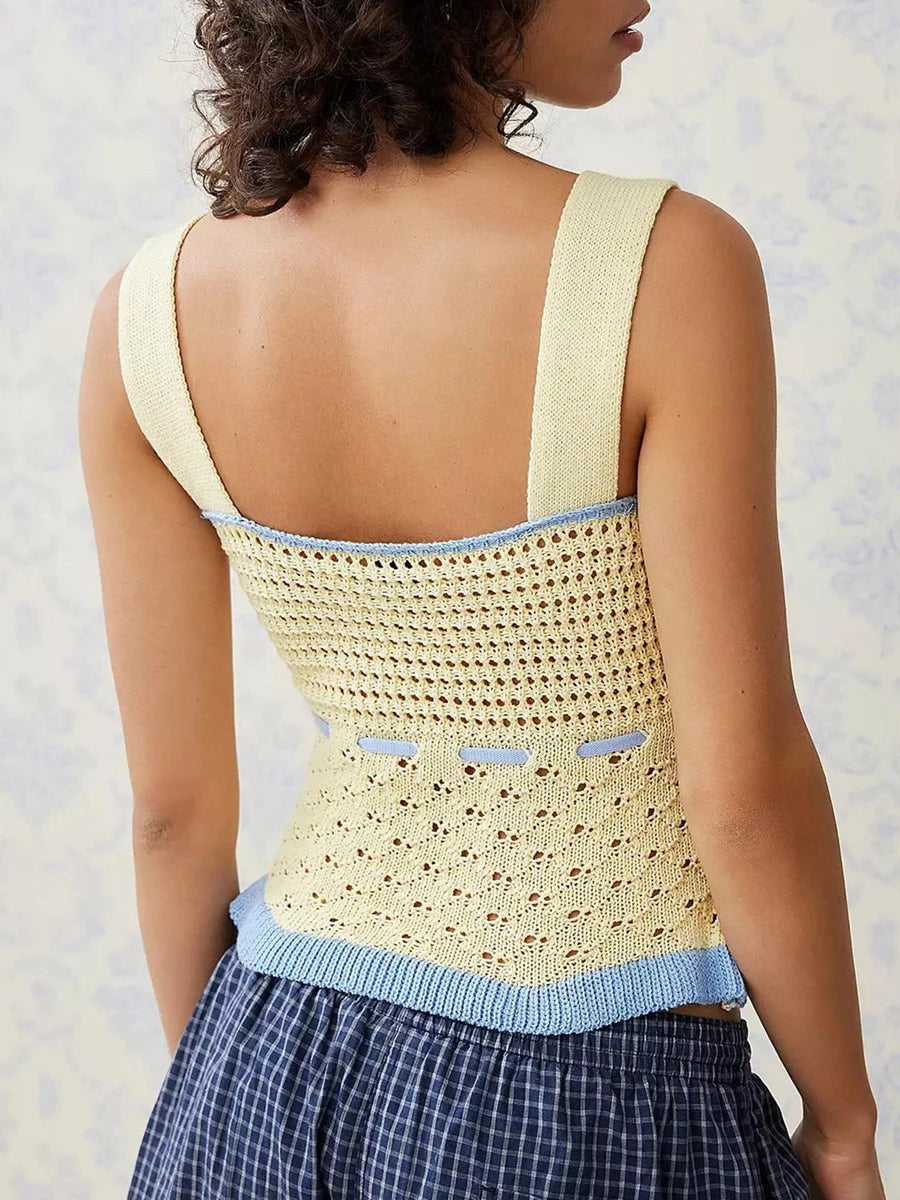 Bow Bandage Knit Crop Top
