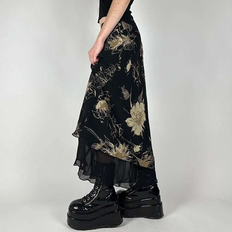 Vintage Mesh Grunge Skirt