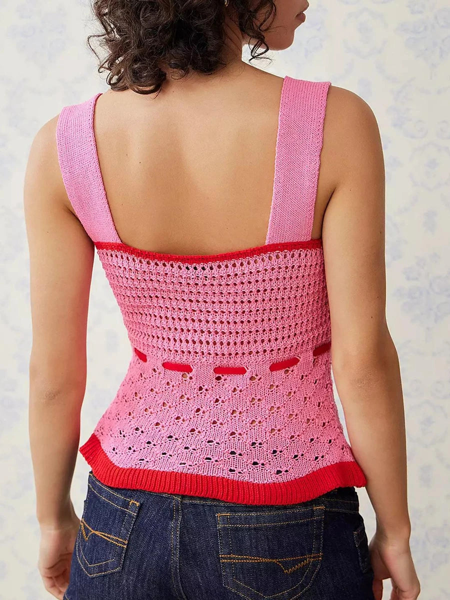 Bow Bandage Knit Crop Top
