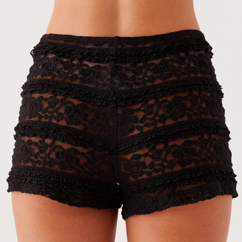 Sheer Lace High-Waist Pettipants