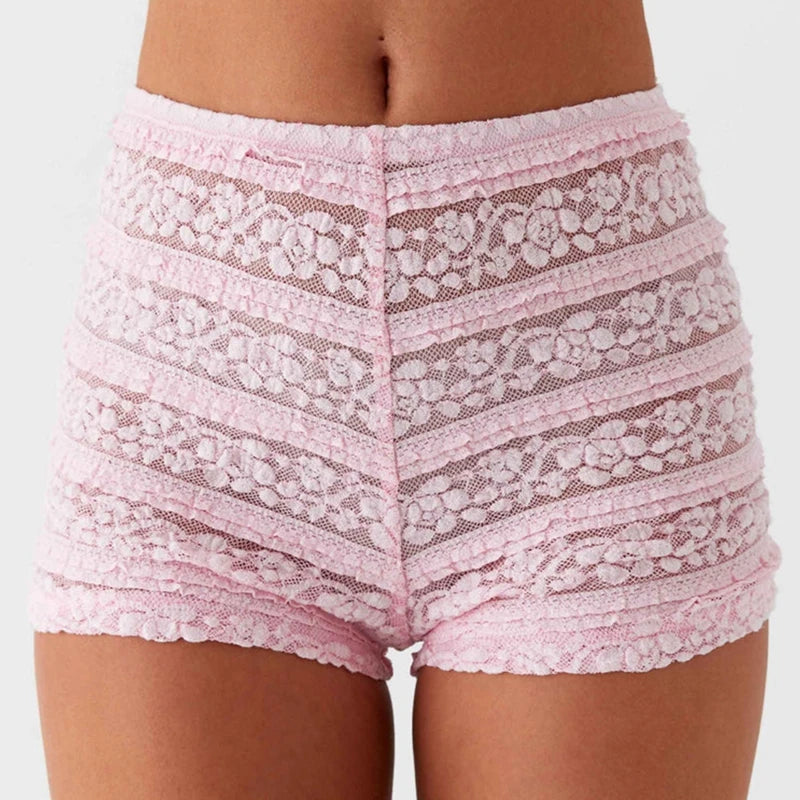 Sheer Lace High-Waist Pettipants