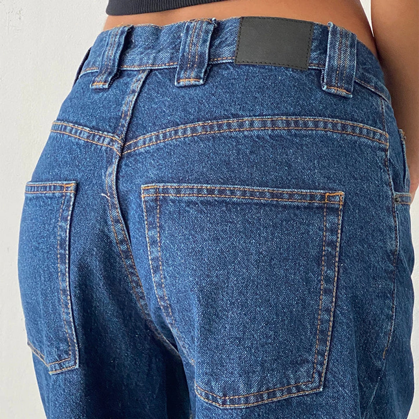 Loose Fit Denim Long Shorts